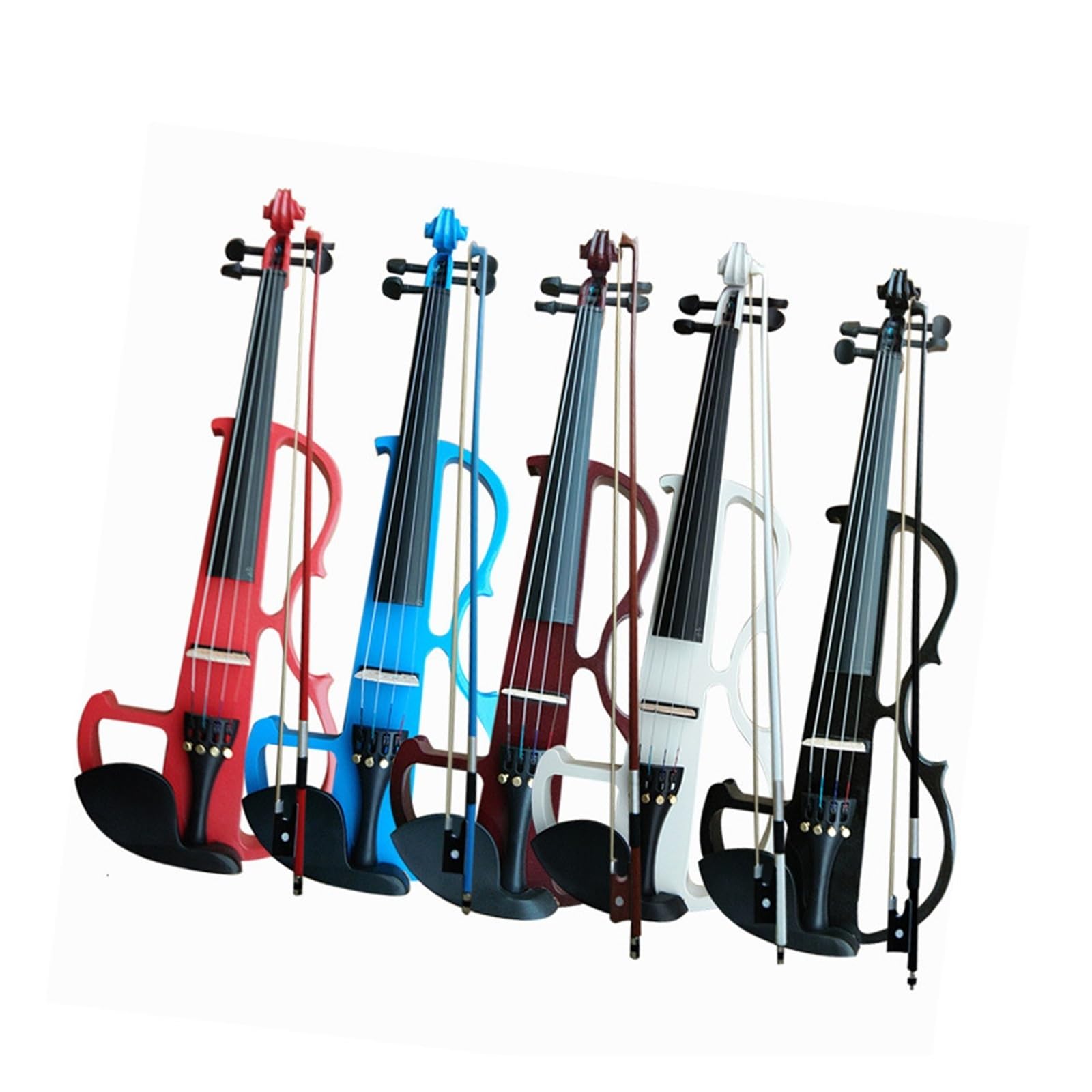 Violino Elettronico Colorato 4/4 Per Principianti Che Suonano Uno Strumento A Corda Violino(1/2 black)