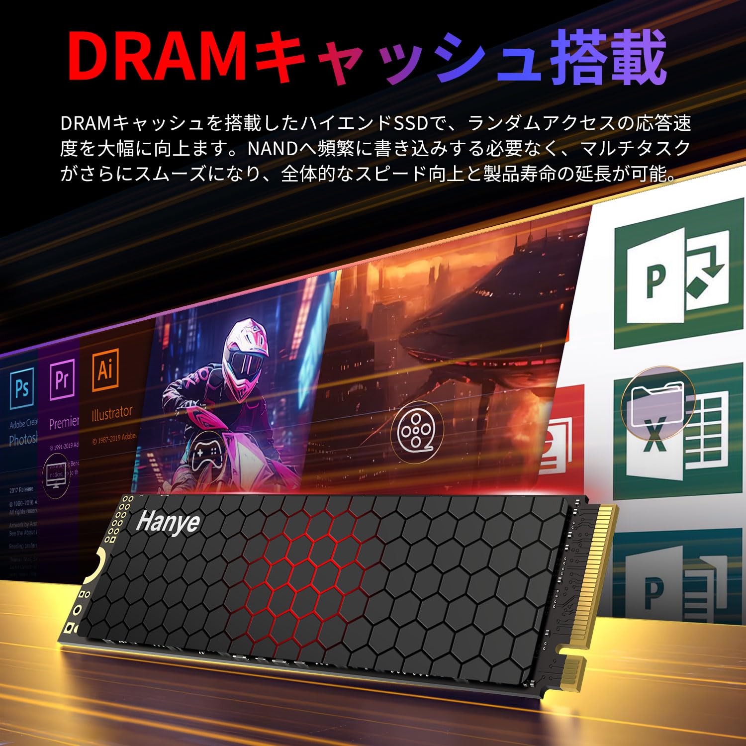 Hanye E500P 内蔵SSD 2TB PCIe Gen5 Amazon | Hanye E500P 内蔵SSD 2TB PCIe Gen5 M.2 NVMe 2280