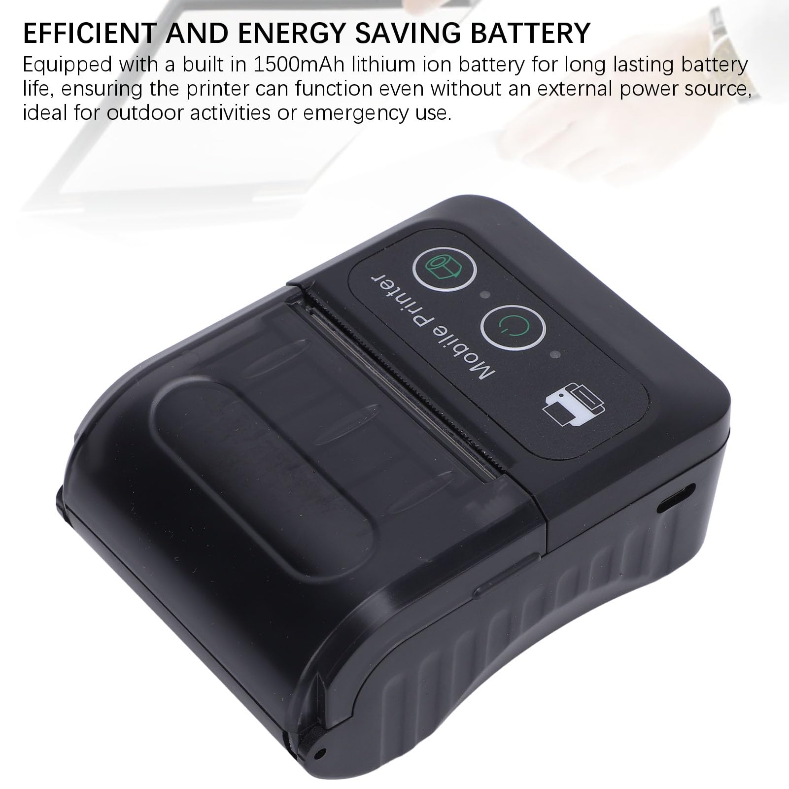Jectse Bluetooth-Thermo-Belegdrucker, 58-Mm-POS-Drucker, 50 Bis 80 Mm Druckgeschwindigkeit Thermodrucker mit USB-Seriell-Ethernet, für Android, für Wins-Systeme