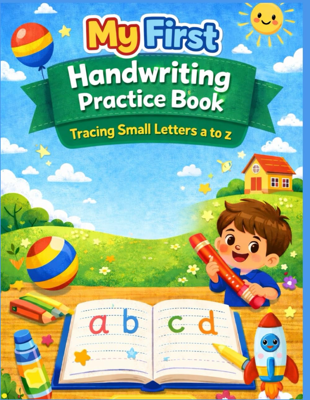 My First Handwriting Practice Book: Tracing Small letter and Lines for Age 3 to 5
