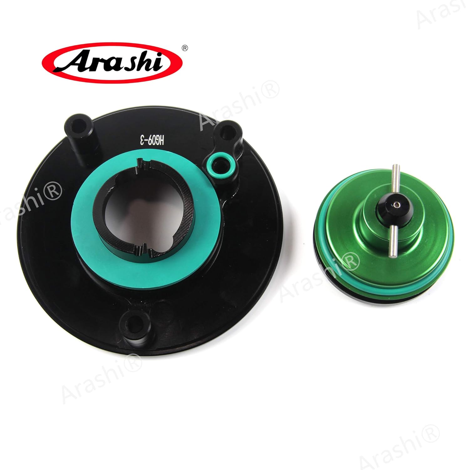 Arashi CNC Keyless Fuel Tank Gas Cap Cover for Suzuki GSF Bandit 650 1200S 1250, GSR 600 750, GSX650F, GSX1250F, Hayabusa Gen 2 GSXR 1300, GSXR 600 750 1000, SV650 SV650S, SV1000 SV1000S Green