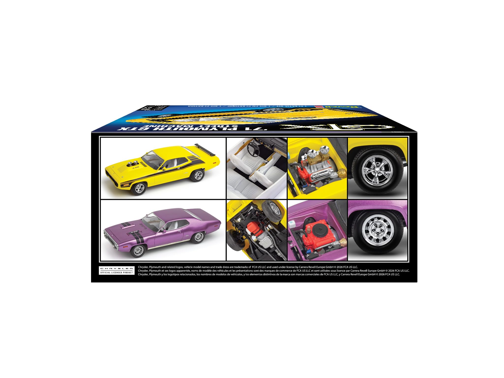 Revell Monogram 14588 - '71 Plymouth Satellite GTX Street Machine, scala 1:24, kit modellino in plastica non costruita/non verniciata