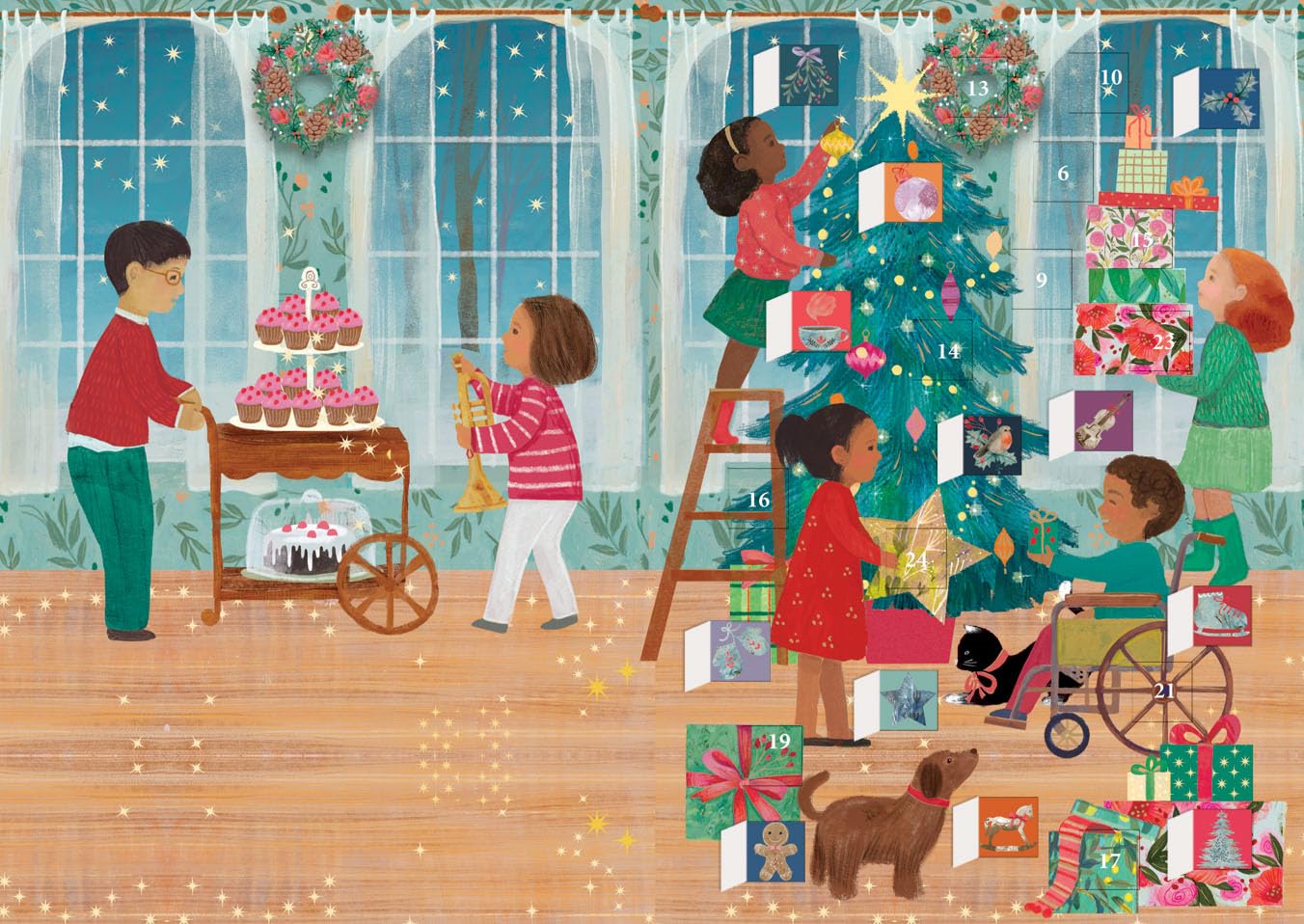 Roger la Borde - Children at Christmas - Calendar Greeting Card - ACC099, Multicoloured - Image 4