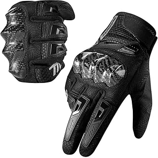 MADBIKE Motorcycle Gloves for Men Women Touchscreen Motocross Dirt Bike Riding Gloves with Carbon Fiber Protective Hard Kn...
