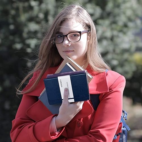 Miniatura 5 de FOROXIN - Cuaderno rayado de tapa dura, tamaño A5, con forro de 8.3 x 5.7 pulgadas, papel grueso premium de 80 gsm (100 hojas200 páginas). Tapa dura