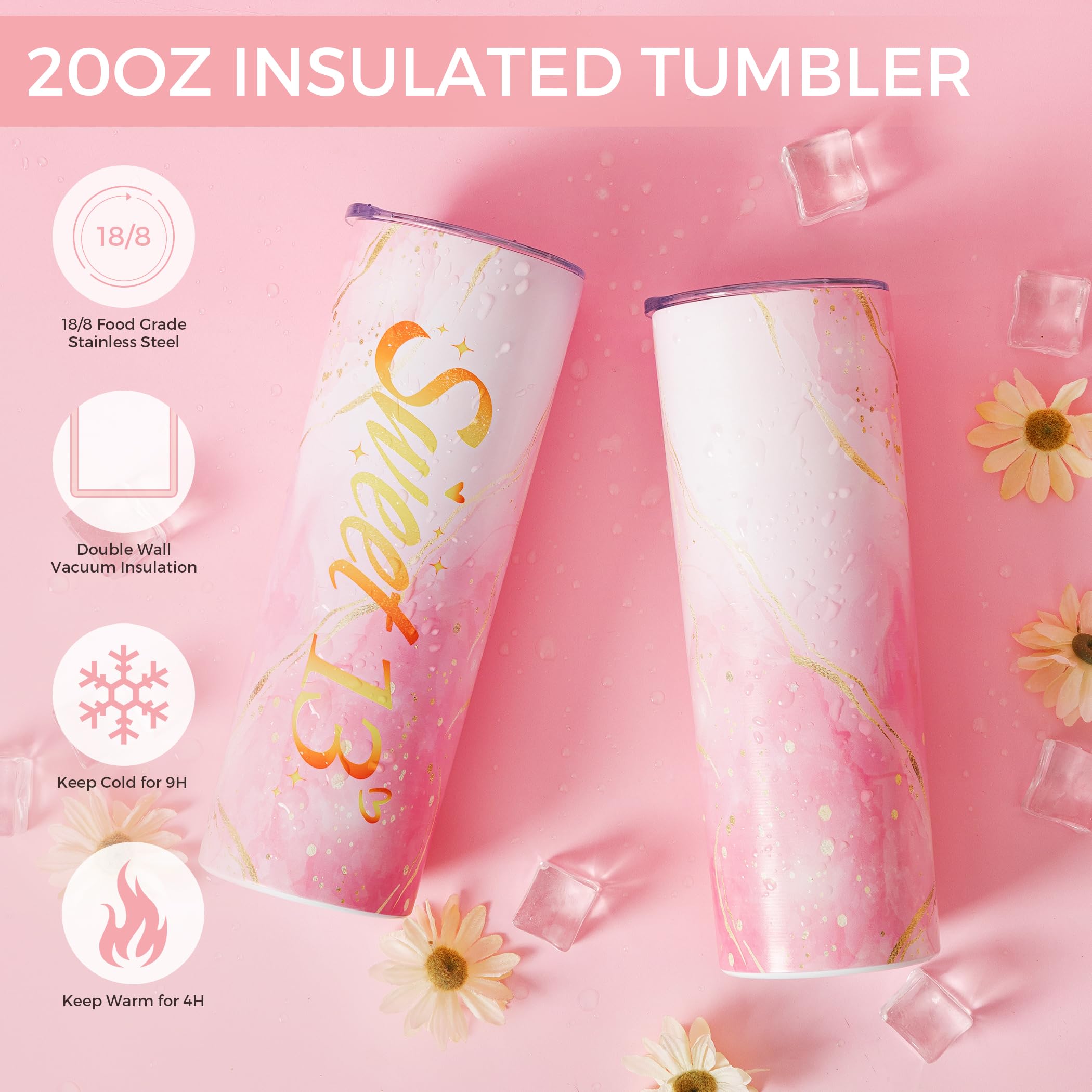 13th Birthday Gifts for Girls,Best Gifts Basket Presents Ideas for Turning 13 Year Old Girls,Happy Sweet 13th Birthday Pamper Hamper Box Kit for Sister Daughter Granddaughter Niece Teenage Teen Her — view 3