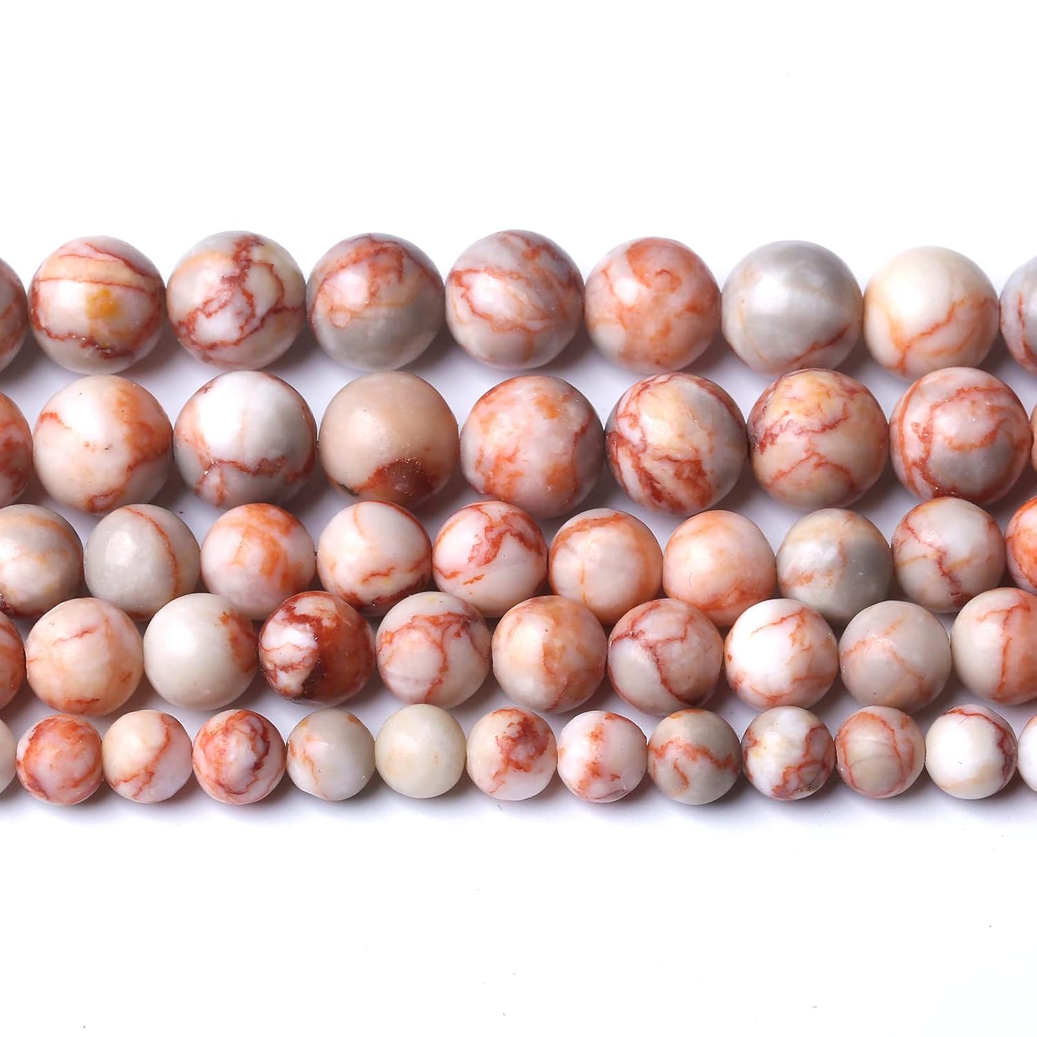 45pcs 8mm Natural Red Crazy Lace Agate Stone Beads Round Loose Spacer Beads for Jewelry Making DIY Bracelet,Energy Stone Healing Power (8mm, Red Crazy Lace Agate)