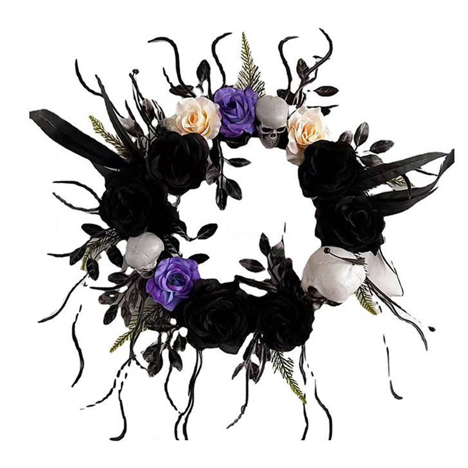 New Halloween Garland, Front Door Garland Decoration, Venue Atmosphere Arrangement Hanging, Party Skull Props