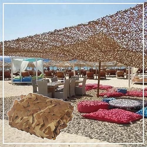 Vista 36 de Jolan Red de camuflaje de 2 × 9.8 ft 3 × 13.1 ft 3 × 16.4 ft 3 × 19.7 ft 4 × 26.2 ft 5 × 16.4 ft, red de sombra, desierto de red de camuflaje, red