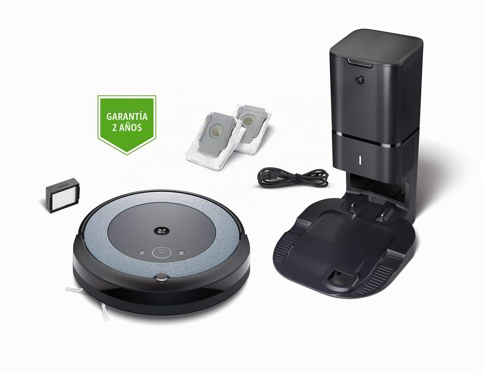 iRobot Robot Aspirador Roomba i3+ - Autovaciado automático de Suciedad - Ideal para Mascotas - Sugerencias Personalizadas - Compatible con tu Asistente de Voz y tecnología de Coordinación Imprint