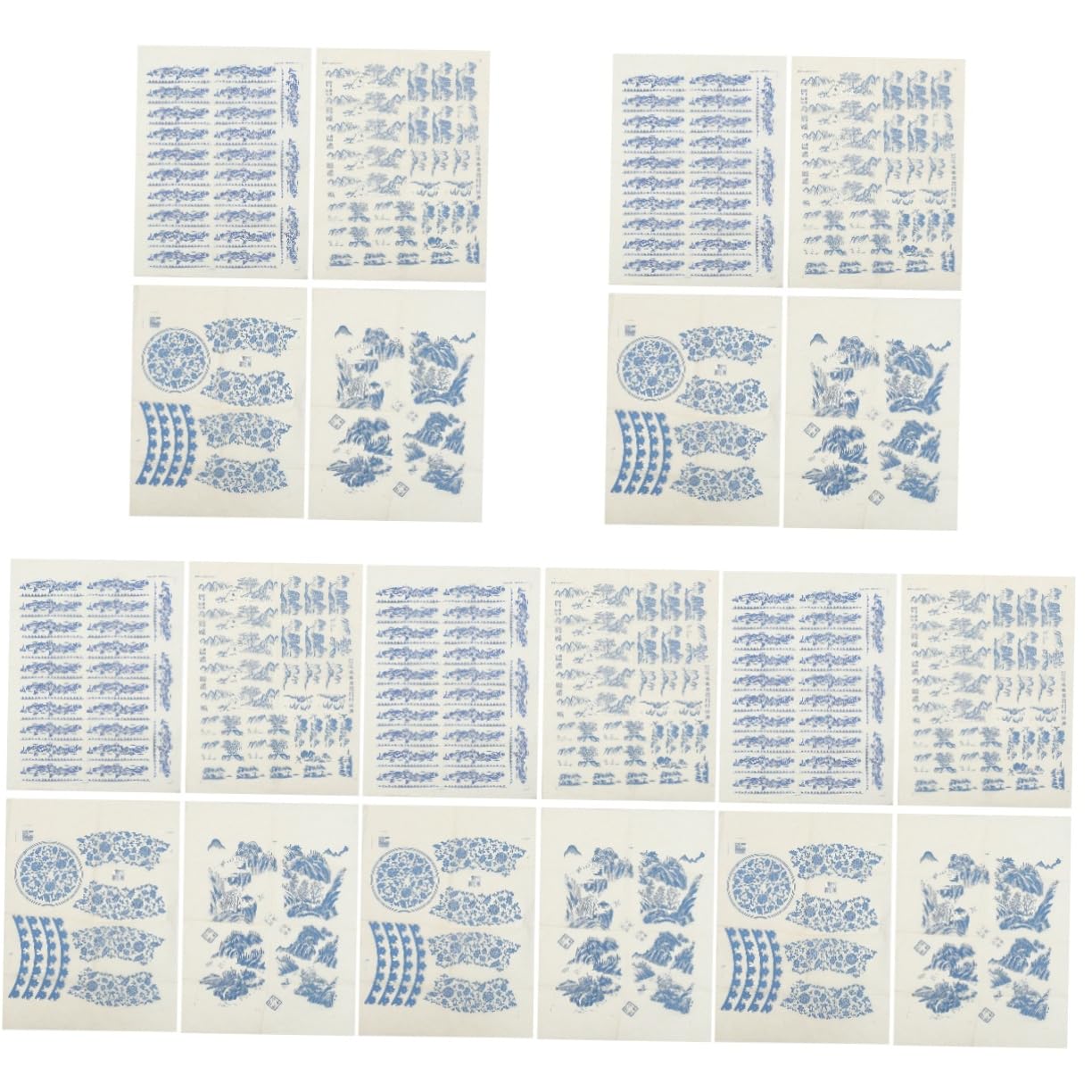 Décalcomanies de transferts pour porcelaine délicates et résistantes idéales pour poterie créative