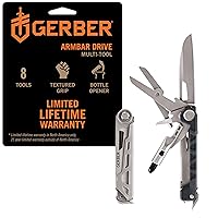 Gerber Gear Armbar Drive 8-in-1 Pocket Knife EDC Multitool with Screwdriver, 2.5" Blade, Urban Blue