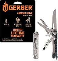 Vista 10 de Gerber Gear Armbar Trade 8-en-1 Multiherramienta - Cuchilla de 6.35 cm de borde liso, palanca, martillo - Equipo EDC y accesorios - Plata