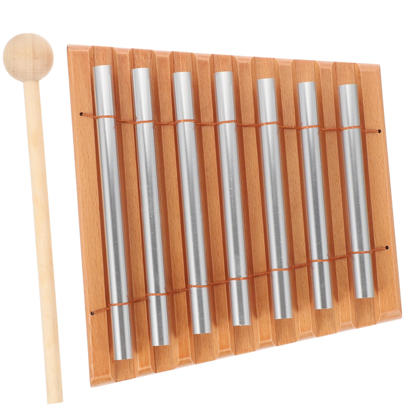 Campane a Vento da Tavolo 7 Toni Set 1 in Legno e Metallo | Back To School Party, Strumento Percussione Affidabile, Oggetti per Scuola, Giocattolo Ricreativo Campanelli