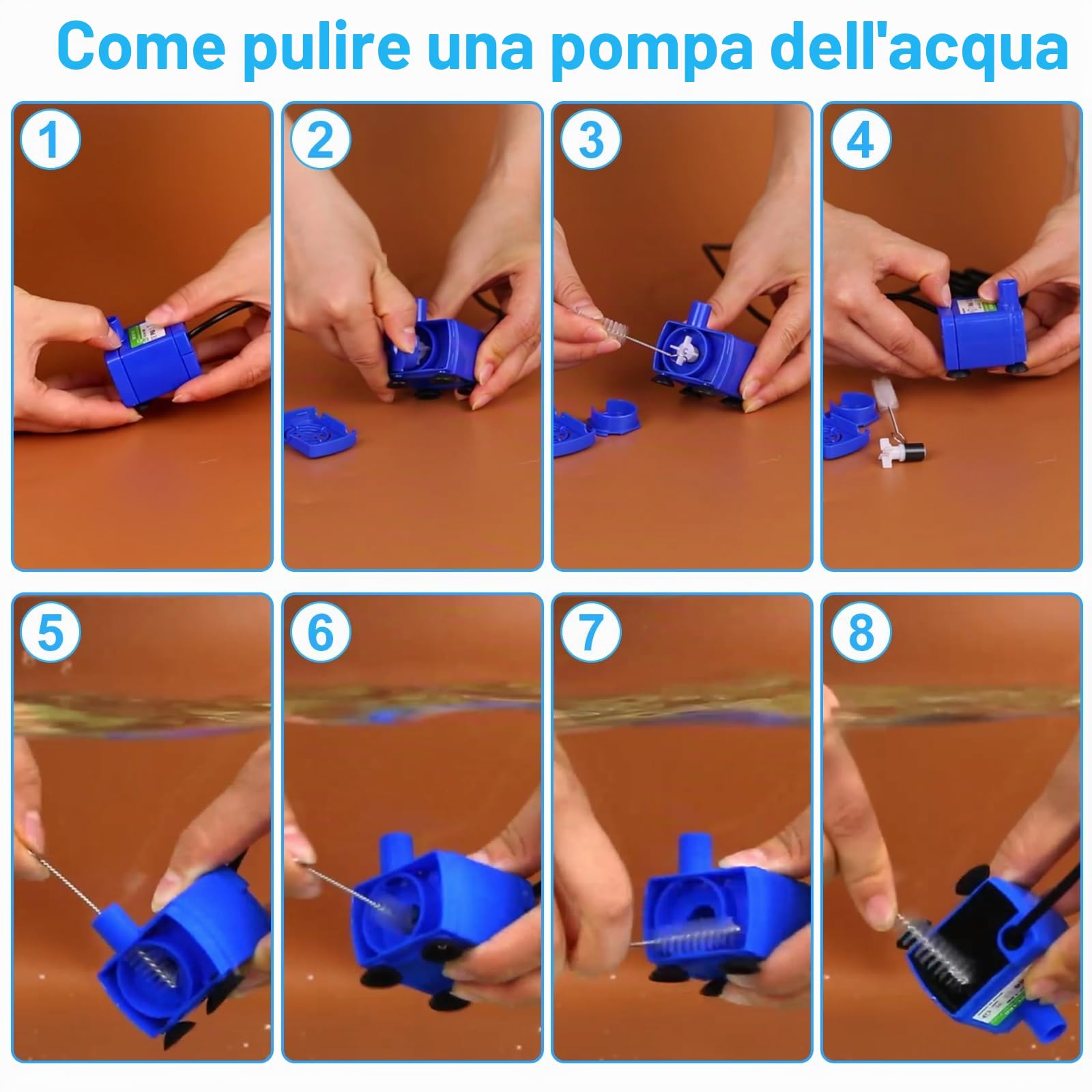 AQXONG Fontanella per Gatti da 2.4 Litri Con Quattro Filtri, Fontana per Animali Domestici Ultra Silenziosa con Luce a LED - Sistema di Filtrazione Quadruplo, Tre Modalità di Flusso Dell'acqua