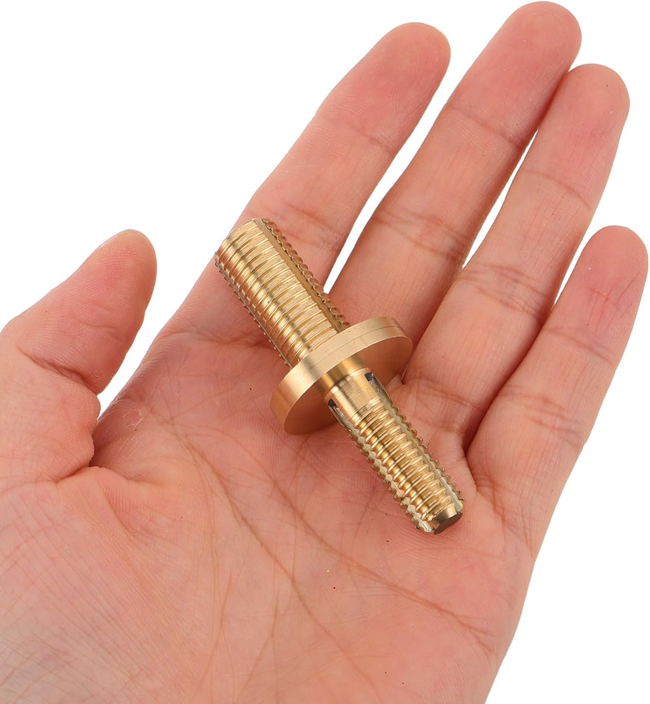 Generic 1 Set Walking Stick Connector Attachments for Ordinary Elderly Crutch - Copper Anti-Slip Joint Set Replacement Tips Cane Accessories - Secure Walking Pole Ends for Seniors Assistance