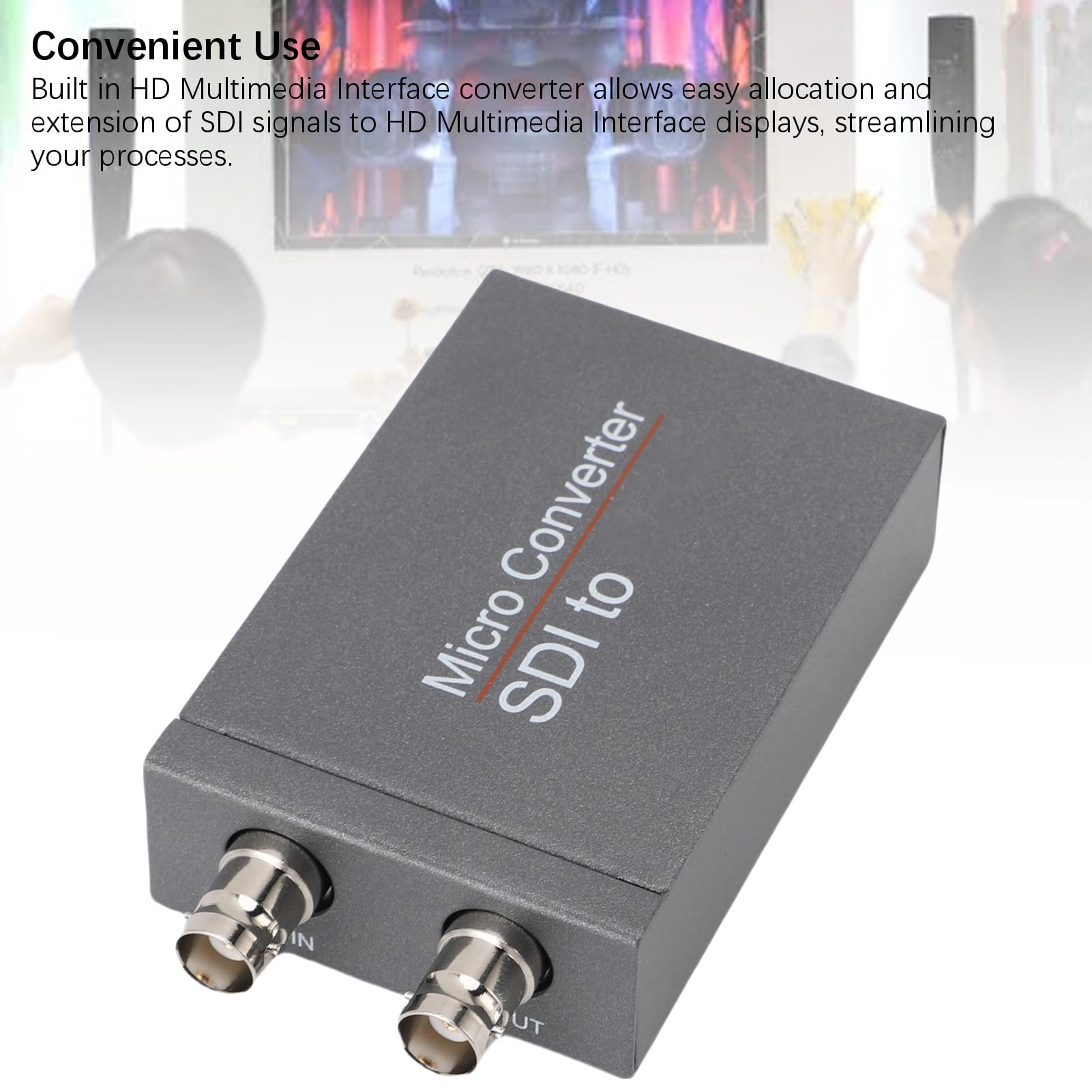 Cuifati Convertitore SDI a, Adattatore Video con Uscita SDI, per Proiettore Fotocamera 720P 1080i 1080p 30Hz 50Hz 60Hz
