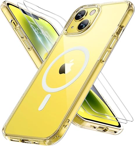 Miniatura 403 de Miracase - Funda magnética para iPhone 13 de 6.1 pulgadas (compatible con MagSafe) (con 2 protectores de pantalla), protección de grado militar