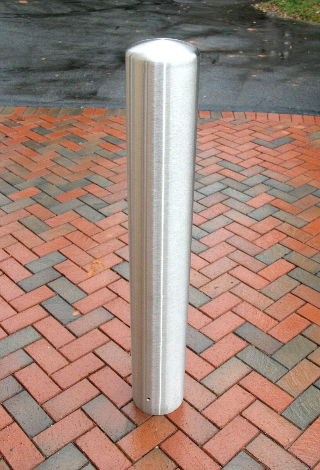 Stainless steel 6"x48" domed security bollard post cover