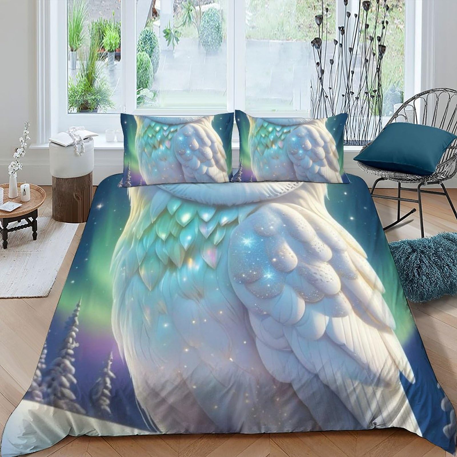 Housse de couette zippée chouette fini la couette qui glisse