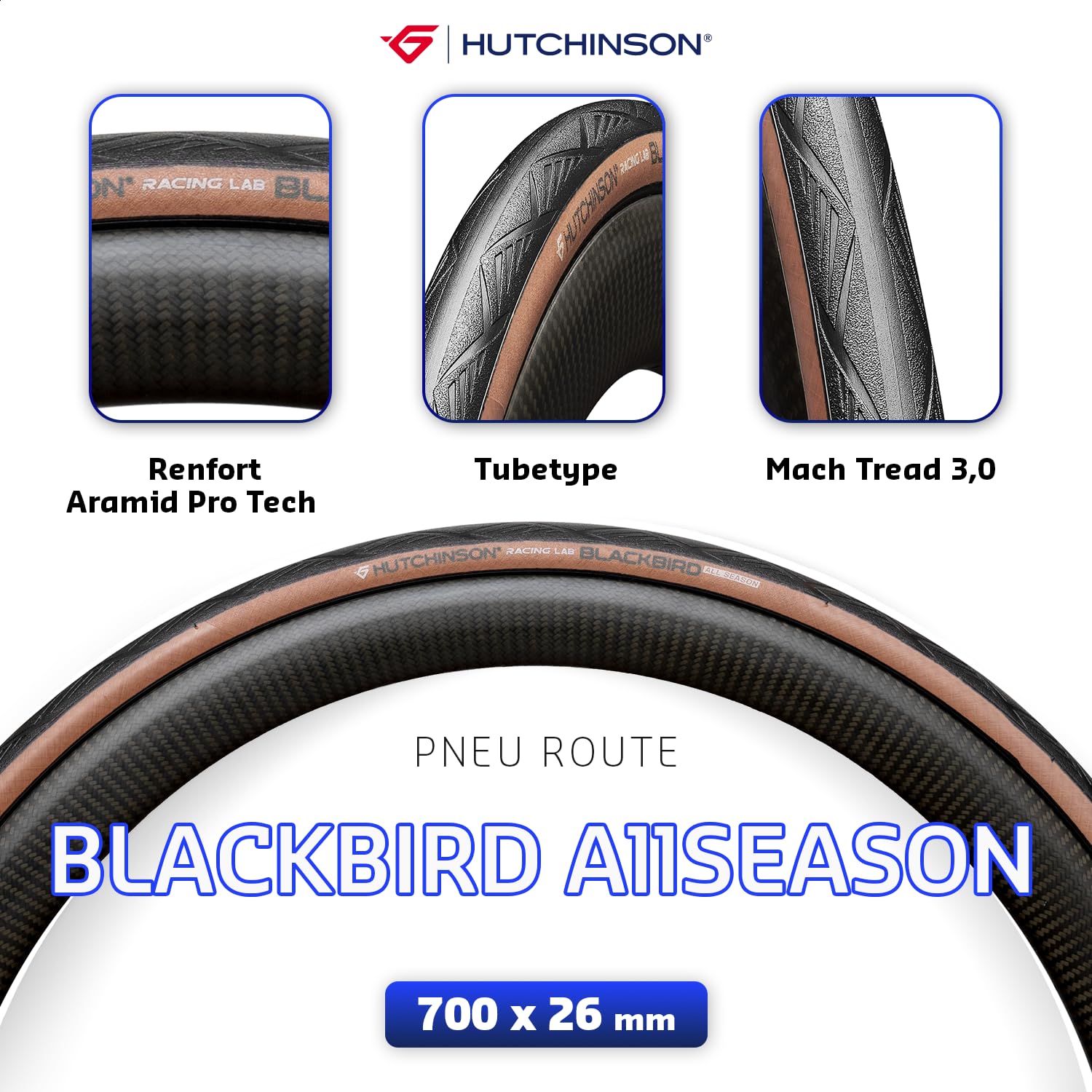Hutchinson - Blackbird - All Season - Aramid ProTech - 700 x 28