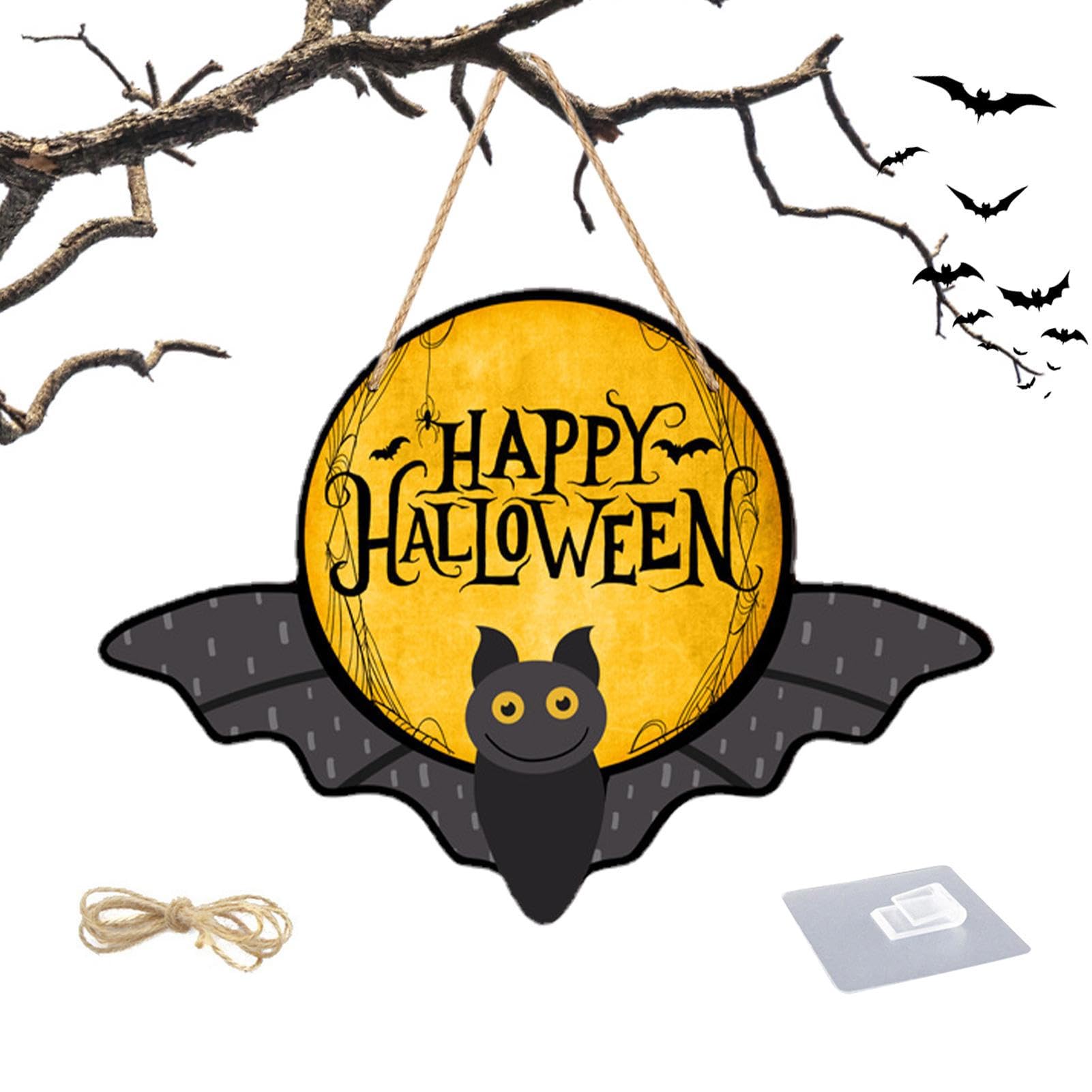 Lot De 2 Panneaux De Porte De Bienvenue En Bois Pour Halloween, Décoration De Château De