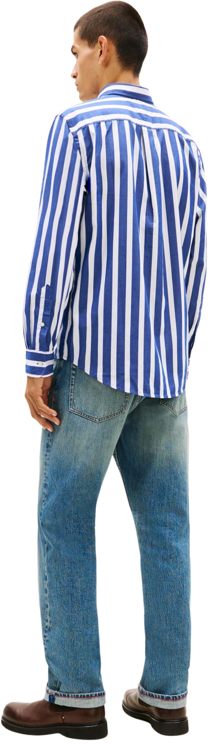 Tommy Hilfiger Koszula L/S Mężczyźni Flex Poplin Bold Stripe Shirt Mw0mw41715