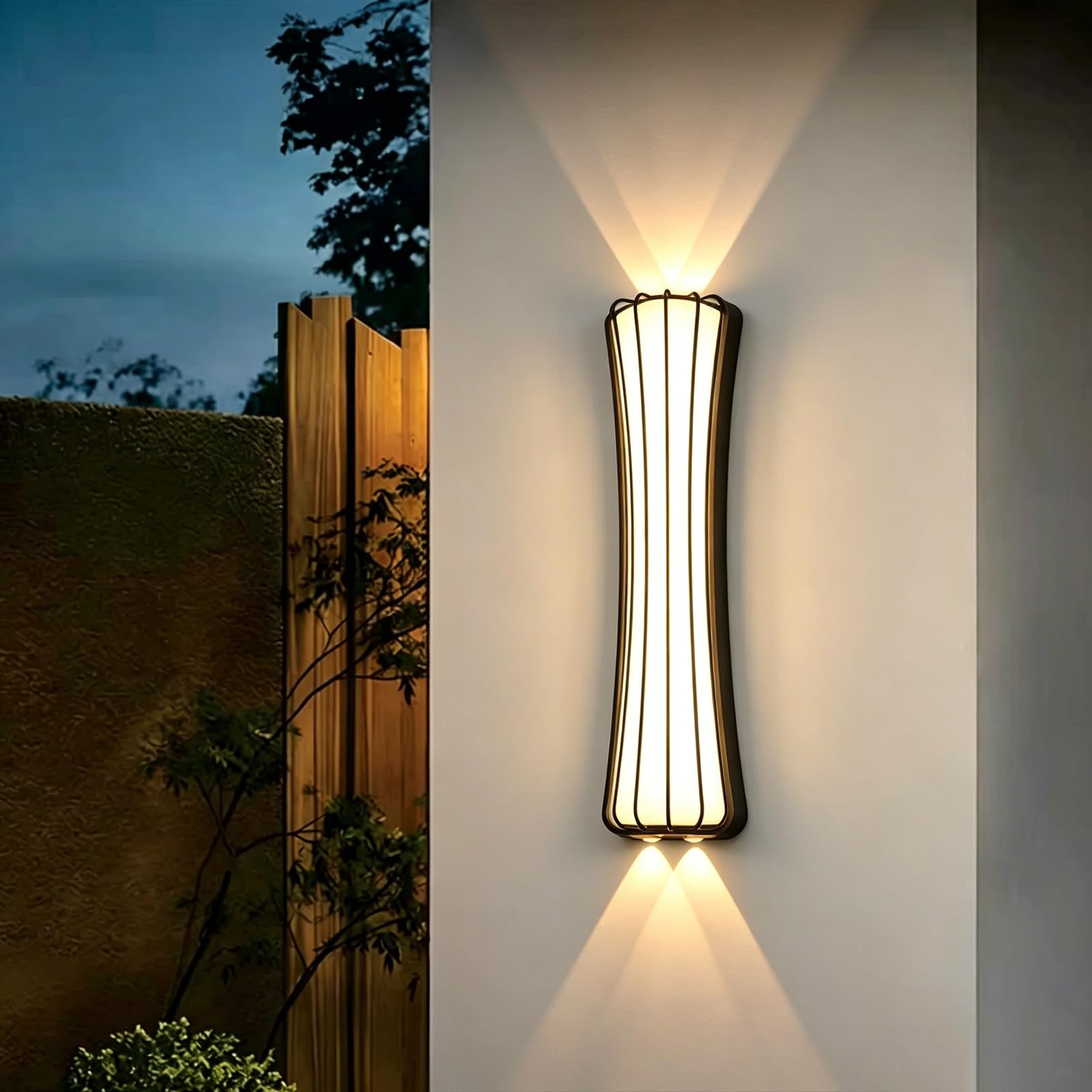 SDUYTDG Modern Matte Black Outdoor Wall Lights, LED Exterior Wall Sconces, IP65 Waterproof Exterior Lighting Fixtures for Garage, Porch, Front Door Lighting 3000K