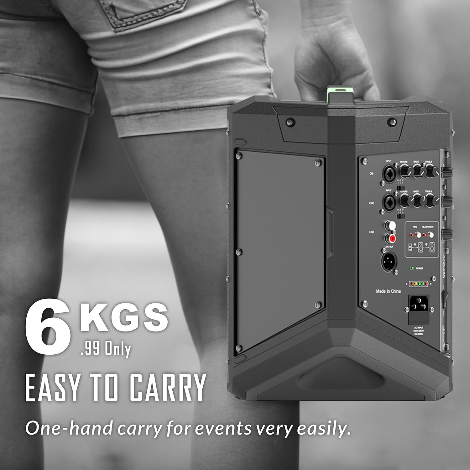 LOTAWAY Y1X-120 240W All-in-one Battery Powered Speaker Professional Portable PA System with Bluetooth Wireless Outdoor/Indoor Rechargeable DJ Speakers with Subwoofer for Busker,Guitarist,Party,Events