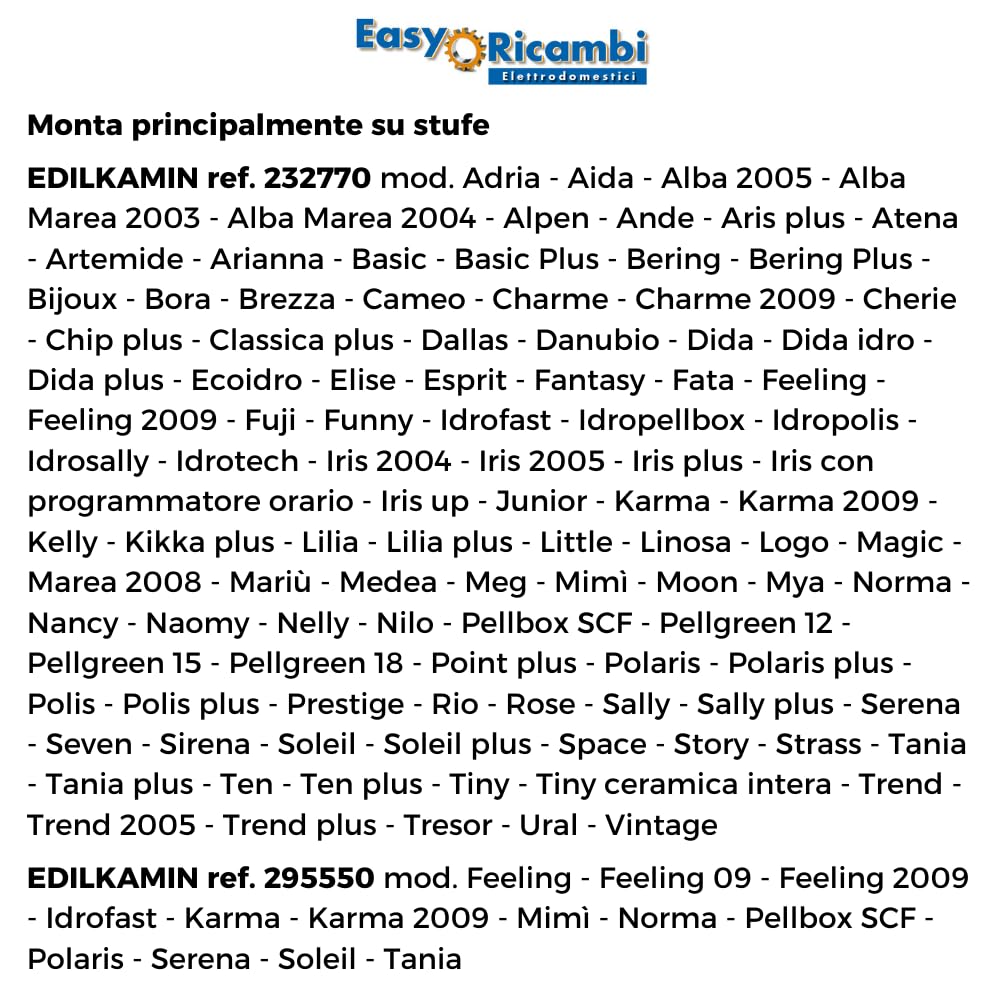 Easyricambi - Debimètre Poêle à granulés, capteur de débit d'air modèle LINX pour Edilkamin 232770 295550, mesures 45 x 28 x 7 mm (support noir)
