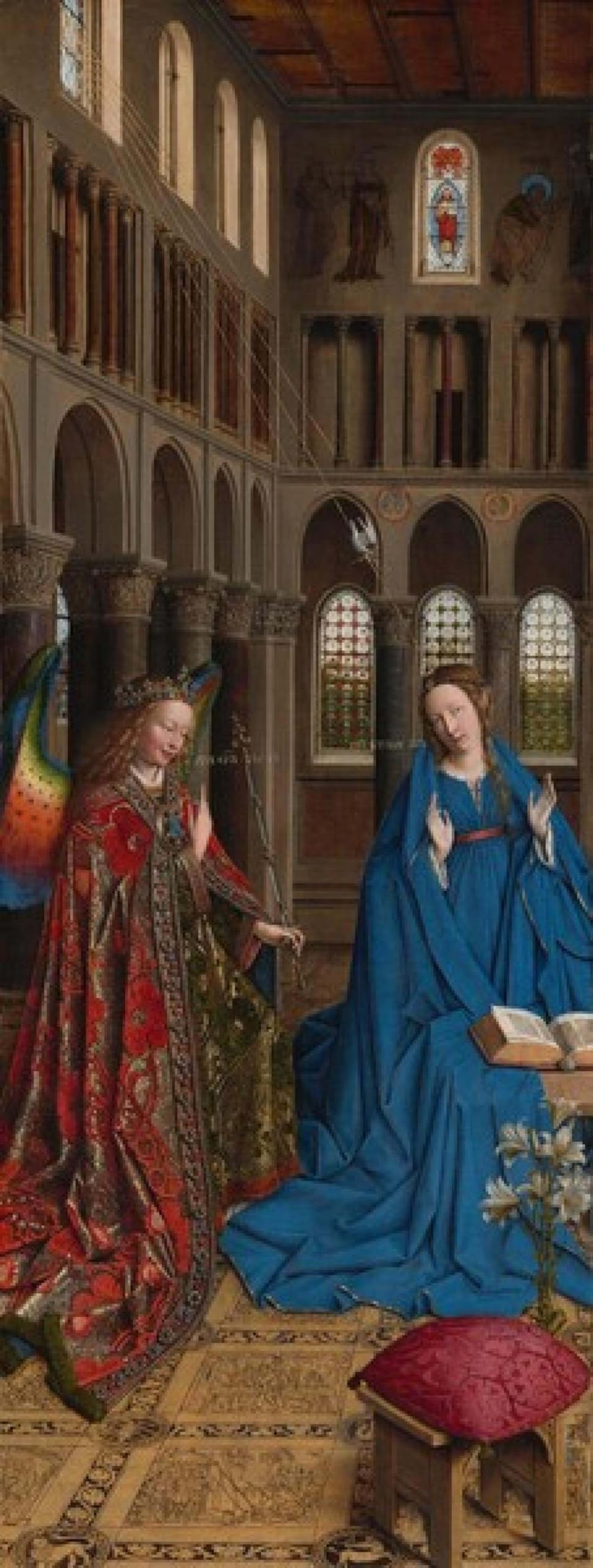 ARTXLXXBN Famous Prints Artwork Pictures Poster Painting Art the Annunciation Artwork Landscape Pictures for Home Decor 60x90cm