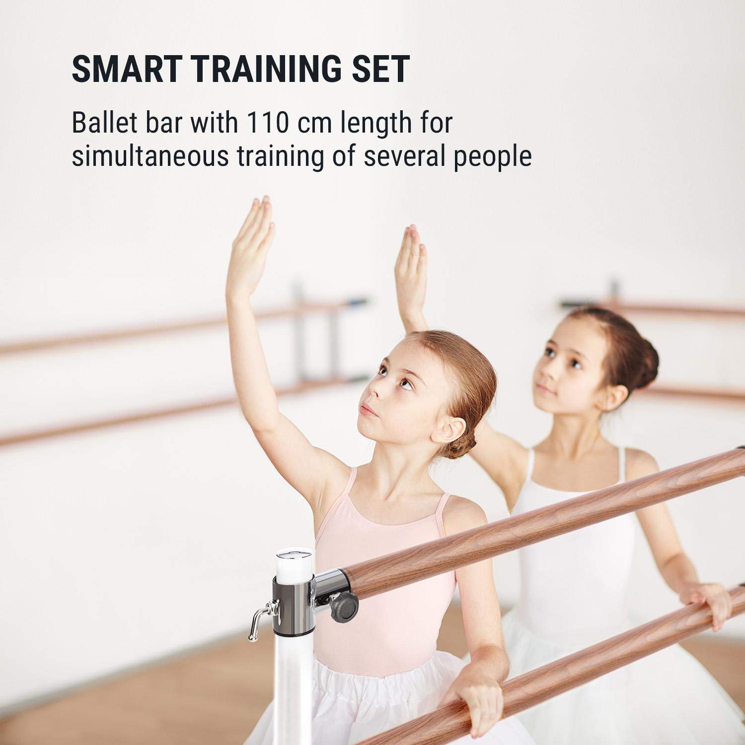 Dance Training Equipment Klarfit Double Ballet Barre - Adjustable Free ...
