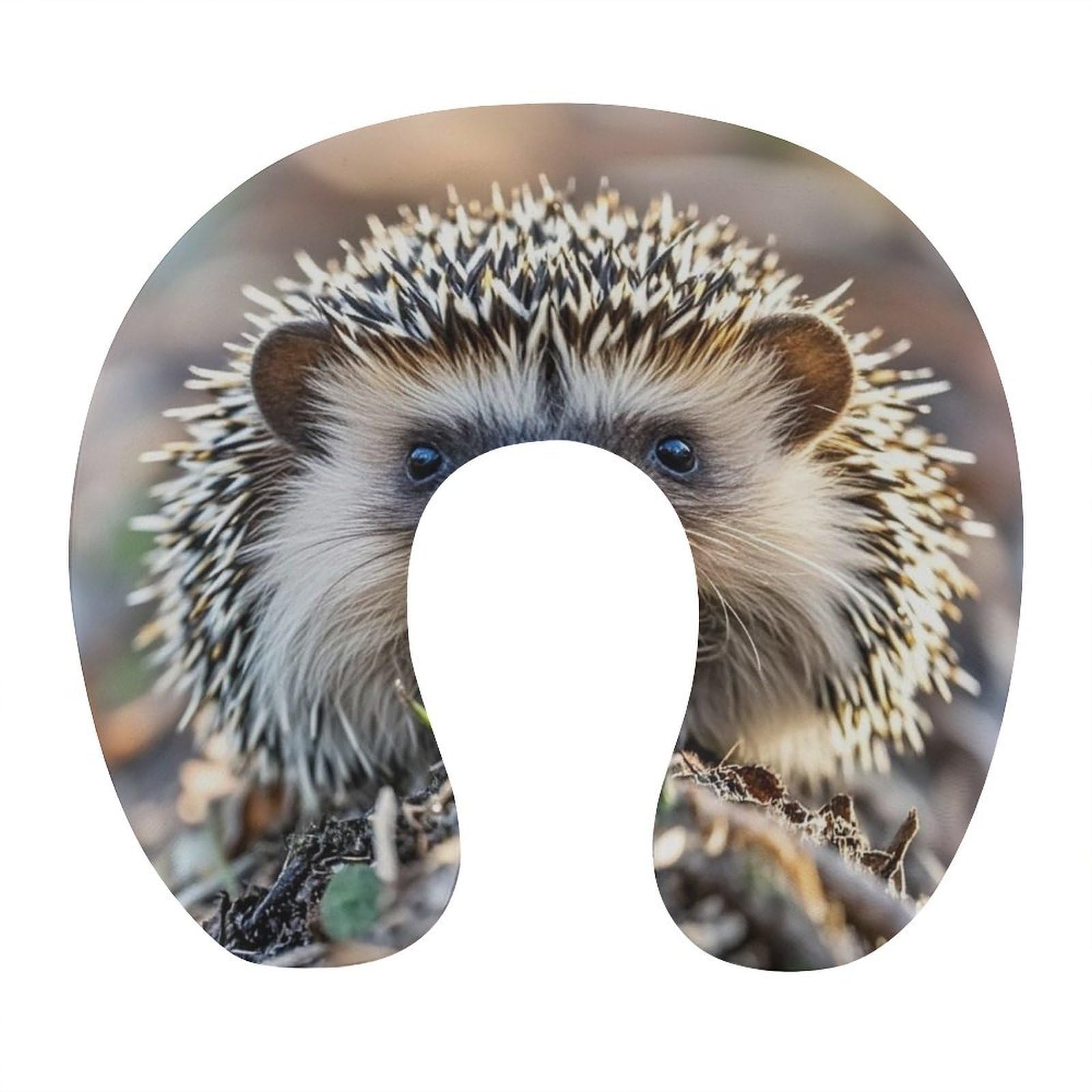 FekiLoot Hedgehog Travel Pillow U Shaped Neck Pillow Comfortable Memory Foam Pillow Portable Soft Headrest Lightweight Neck and Head Support for Planes Trains Self-Driving Cars
