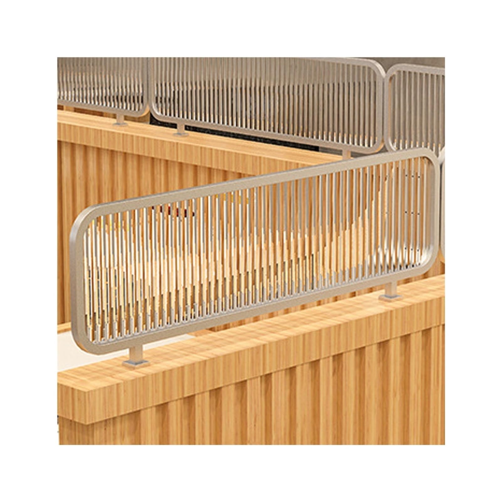 KLGFBDC Acoustic Desk Divider Partition - Freestanding Countertop Screen for Restaurants & Offices, Reduces Noise & Distractions, Silver, 100x60CM