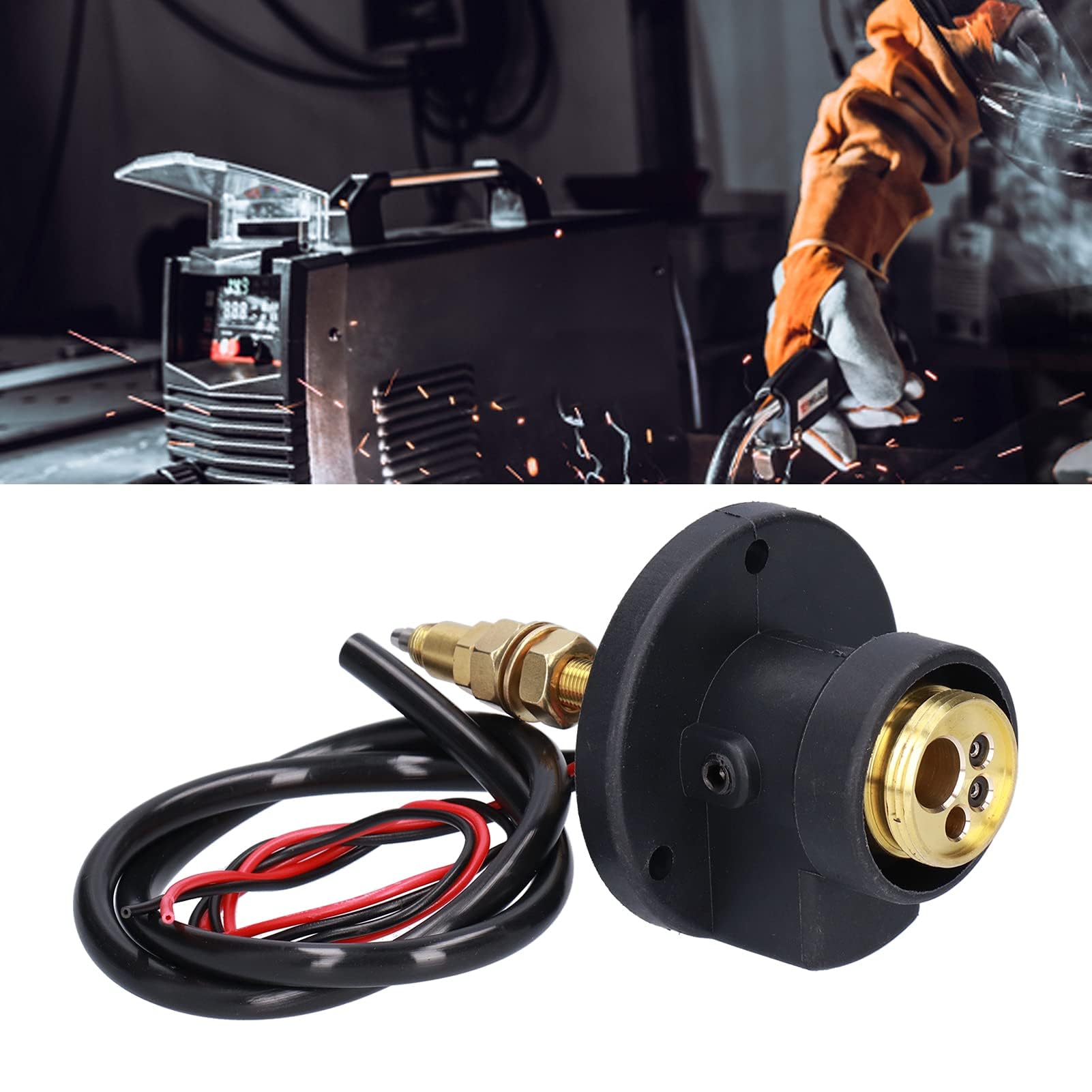 Kit de Conversion de Remplacement D'adaptateur de Connecteur Central en Laiton pour Prise de Panneau de Soudage MIG pour Pistolets de Soudage