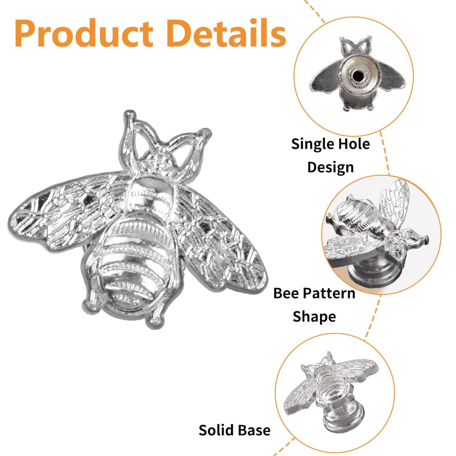 MOROBOR Silver Bee Drawer Knobs - Image 4