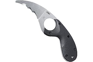 CRKT Compano Bear Claw Fixed Blade Knife: Tactical Hawkbill with AUS 8 Steel Blade