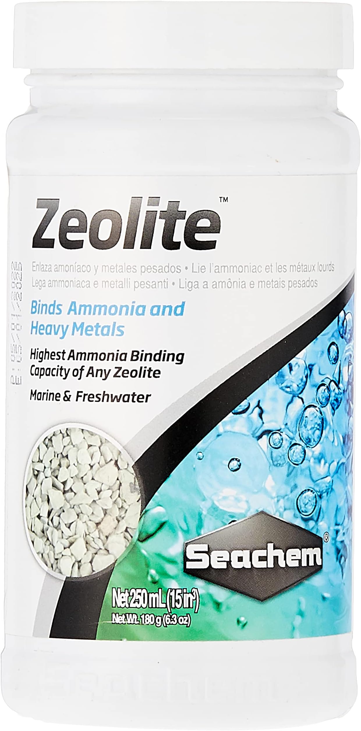 Seachem Zeolite Marine & Freshwater Binding Agent - Ammonia and Heavy Metals 250 mL