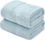 Aibaser Viscose de Bamboo et coton Serviettes de bain Ensemble de 6-27x54 1 cm Ultra Serviettes de douche grandes et très absorbantes pour salle de bain, Spa & Gymnase