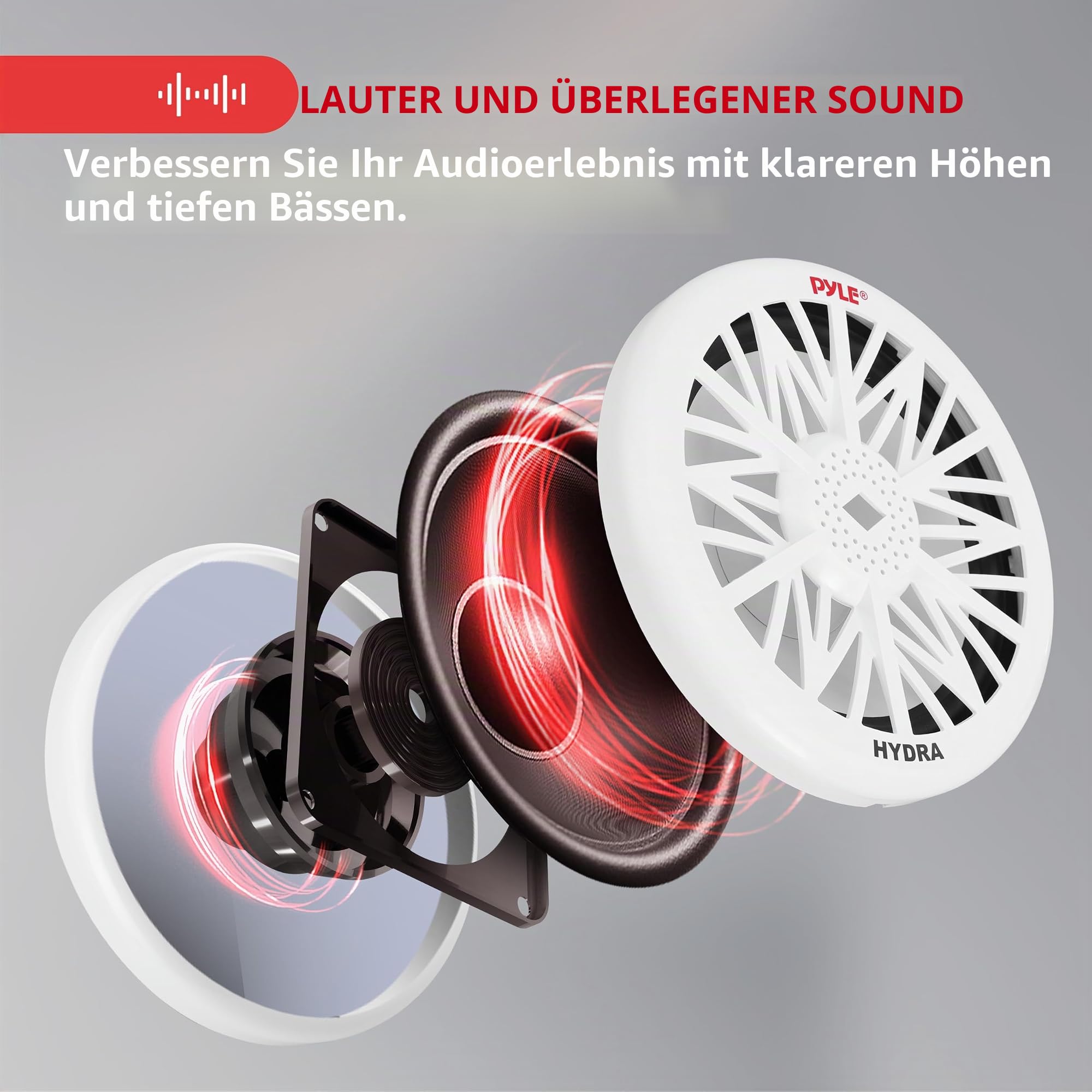 Pyle plmrw10 25,4 cm 500 W 4 Ohm Marine Subwoofer – Weiß