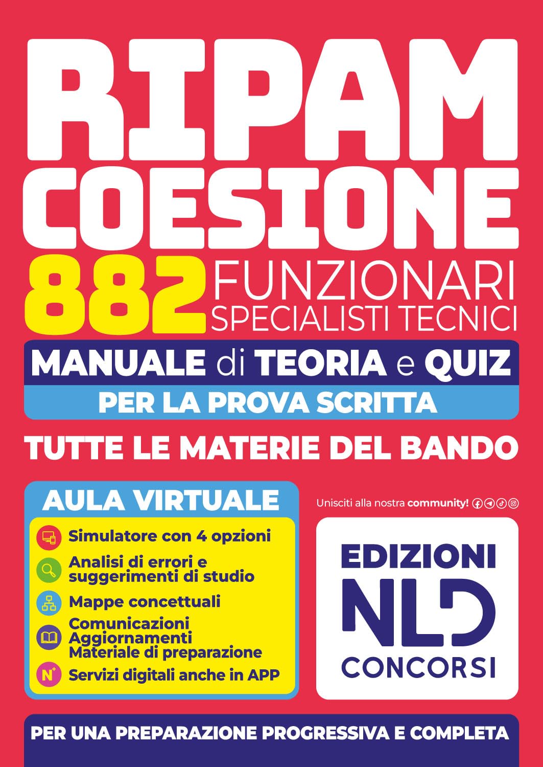 Concorso RIPAM coesione 882 Funzionari Specialisti tecnici Manuale teoria