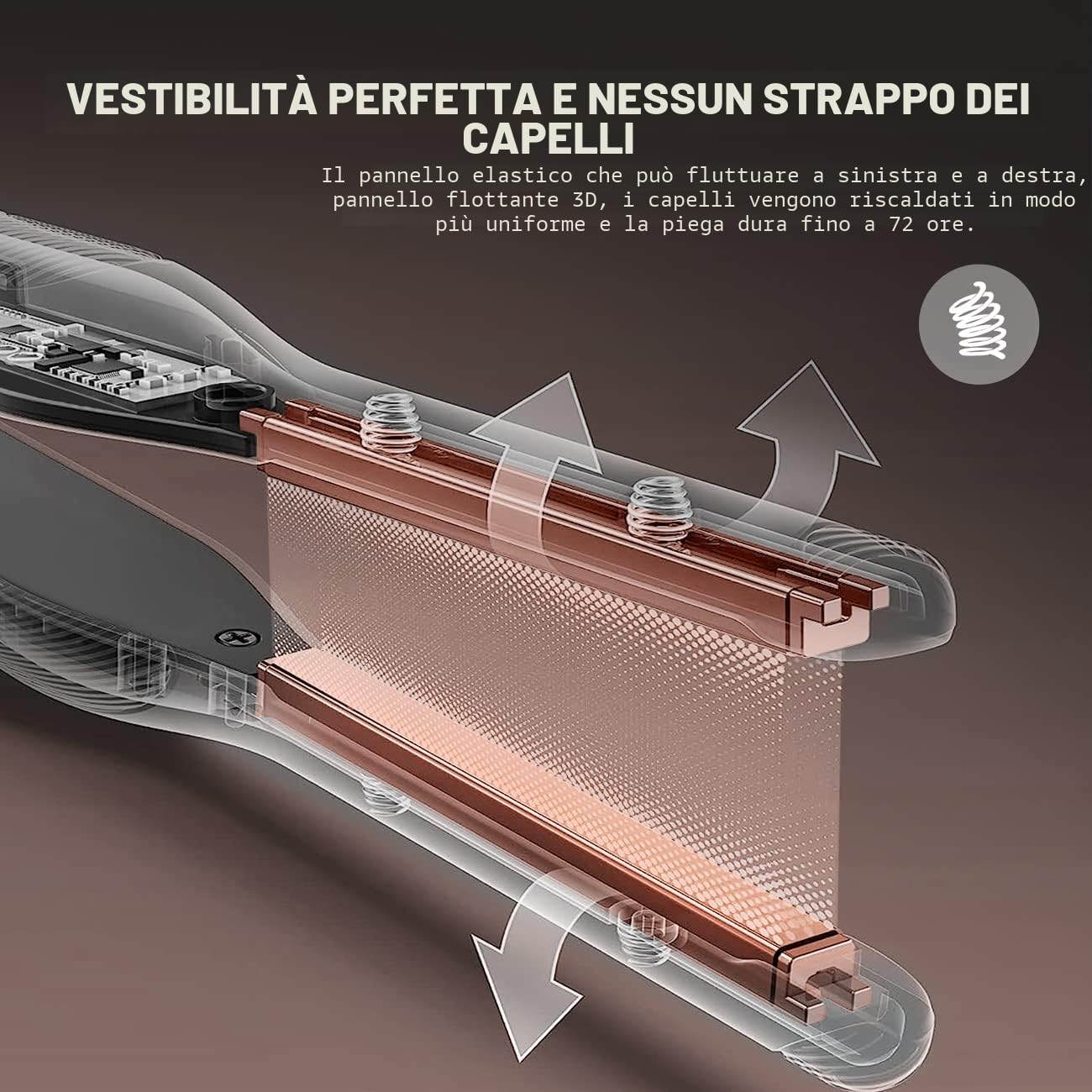 2in1 Mini Piastre per Capelli Corti in Ceramica, Mini Piastra per Capelli Corti, Portatile, Temperatura Regolabile 150℃-210℃, Doppia Tensione, Adatta per Uomini e Donne, Nero