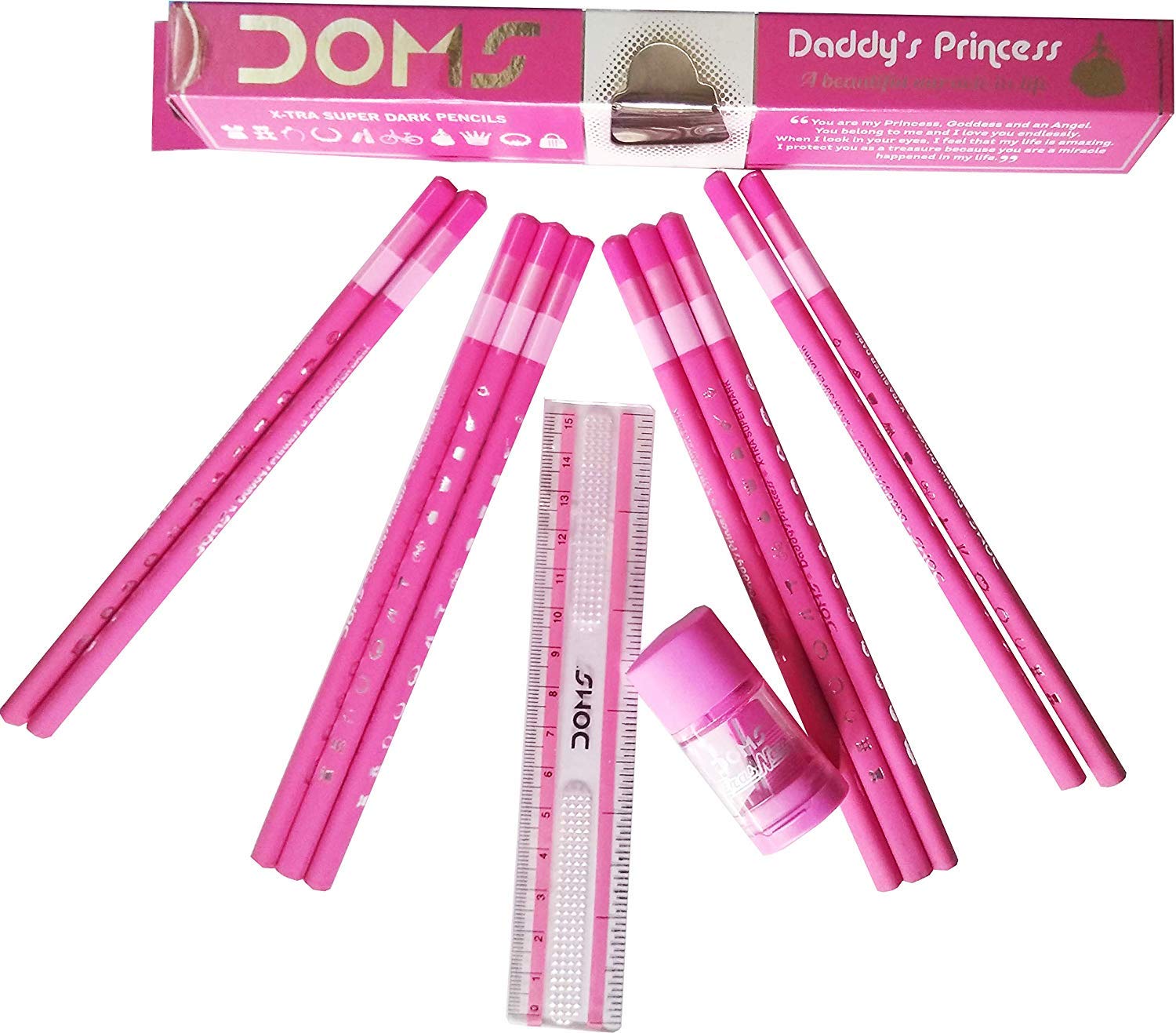 DOMS Bleistift-Set One Daddy's Princess + One Mumma's Boy (Set mit 2 Packungen – 20 Bleistiften)