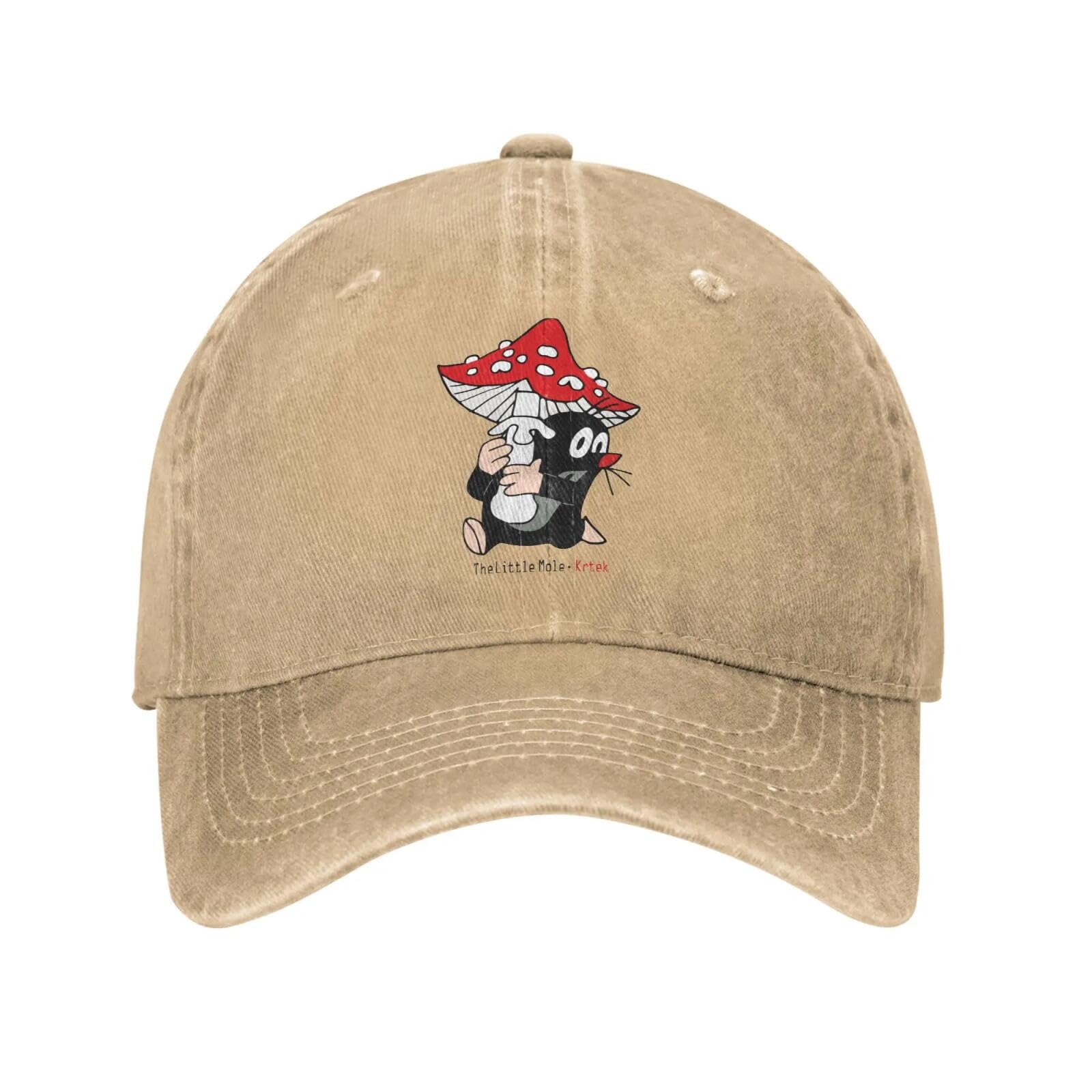 Casquette Krtek brodée dessin animé rétro bonnet soleil réglable