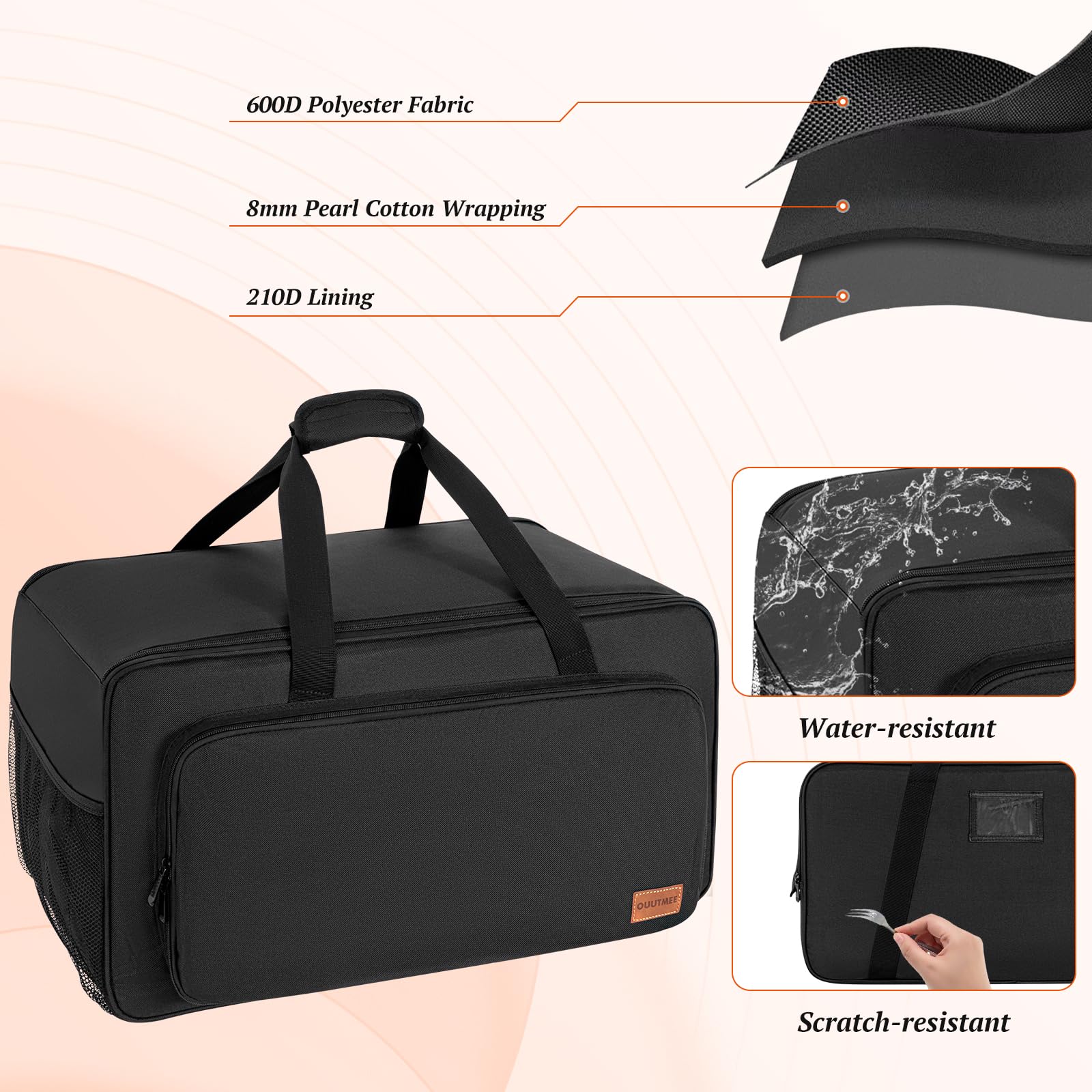 OUUTMEE Funda de transporte para altavoces compatible con JBL Party Box 100/110/120/130