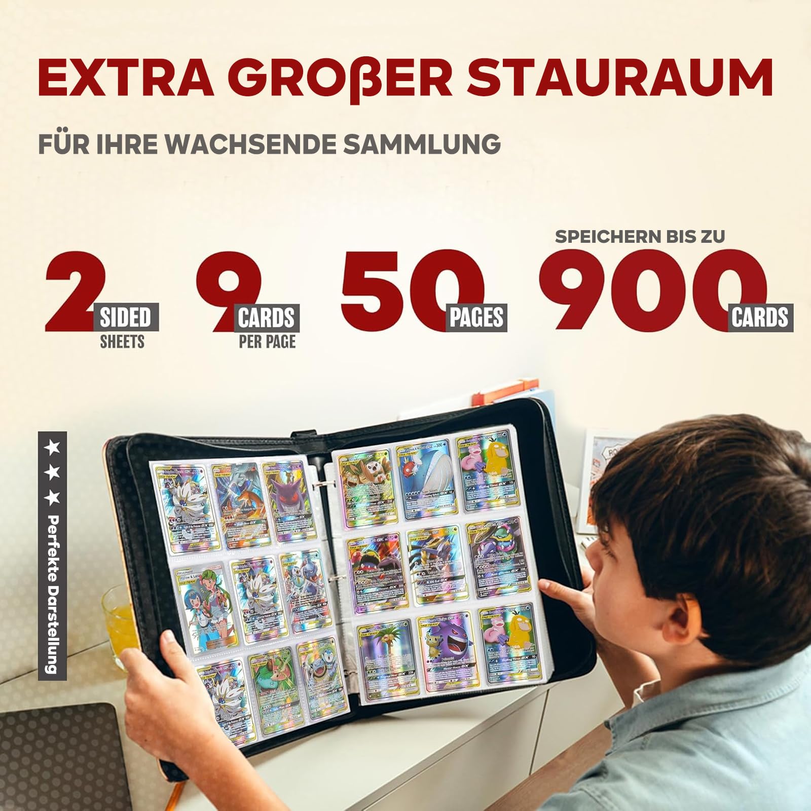 Album De Collection SALADOCY - 900 Pochettes Pour Cartes - Étui Portable Étanche - Cadeau Enfant