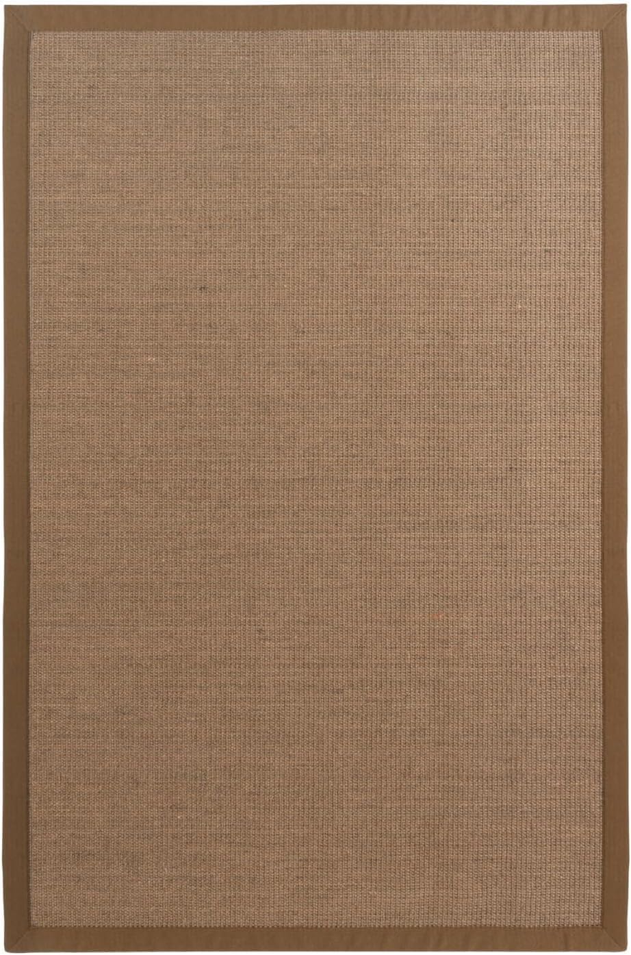 KARAT Tapis en sisal - Dos en Latex - Véritables Fibres Naturelles - Large Bordure - Facile d'entretien - Antistatique (Pola, 200 x 200 cm)