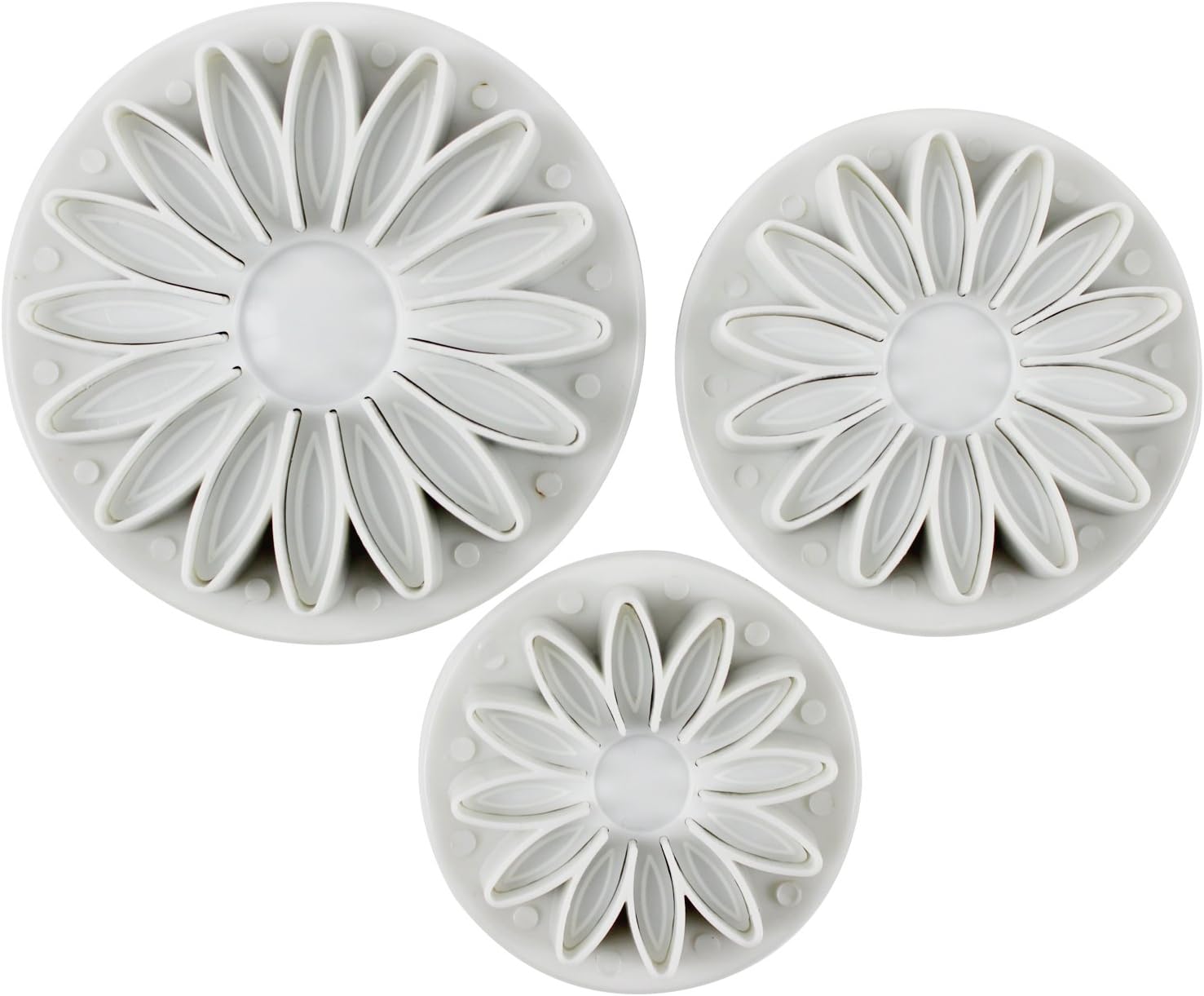 3-pieces DIY Cake Plunger Cutter Molds Sugarcraft Cake Decorating, Sunflower