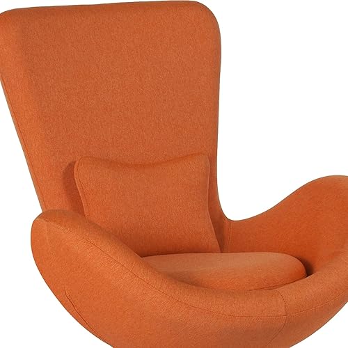 Miniatura 6 de Flash Furniture Silla de recepción lateral de tela naranja serie Egg Naranja (Orange Fabric),Tela Aqua,negro, cuero, (Black LeatherSoft),Gris