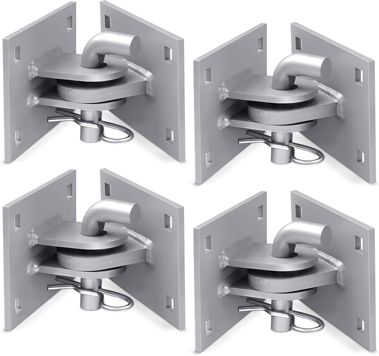 Dock Side Floating Dock Hinge Kit Heavy-Duty T Style Hardware Brackets 4x4 Inch, 4 Pack